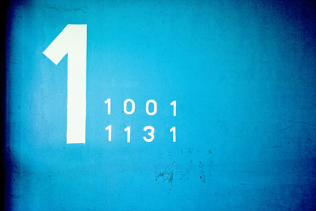 image of a blue screen with white numbers