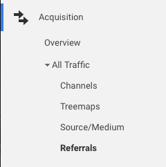 Google Analytics Referrals