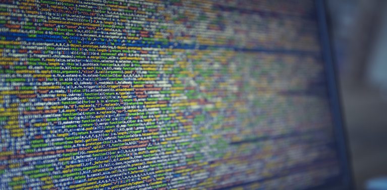 image of code on a computer screen.
