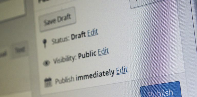 image of draft settings on a device