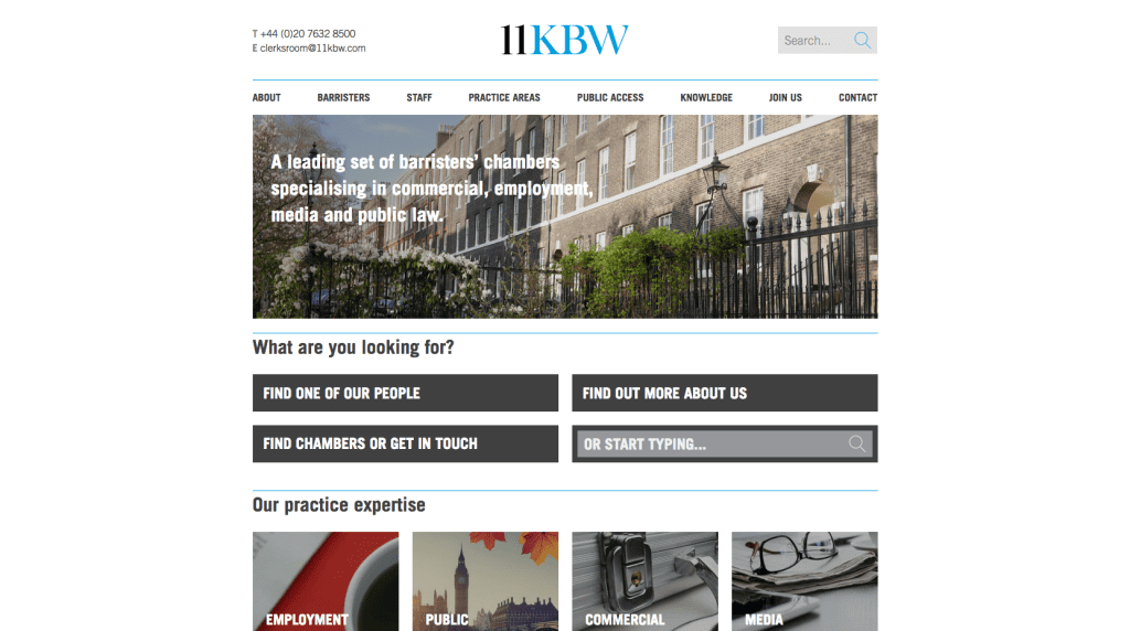 11kbw website homepage