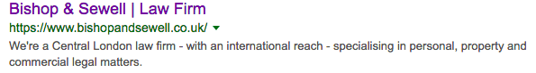 Bishop & Sewell Homepage Meta Description