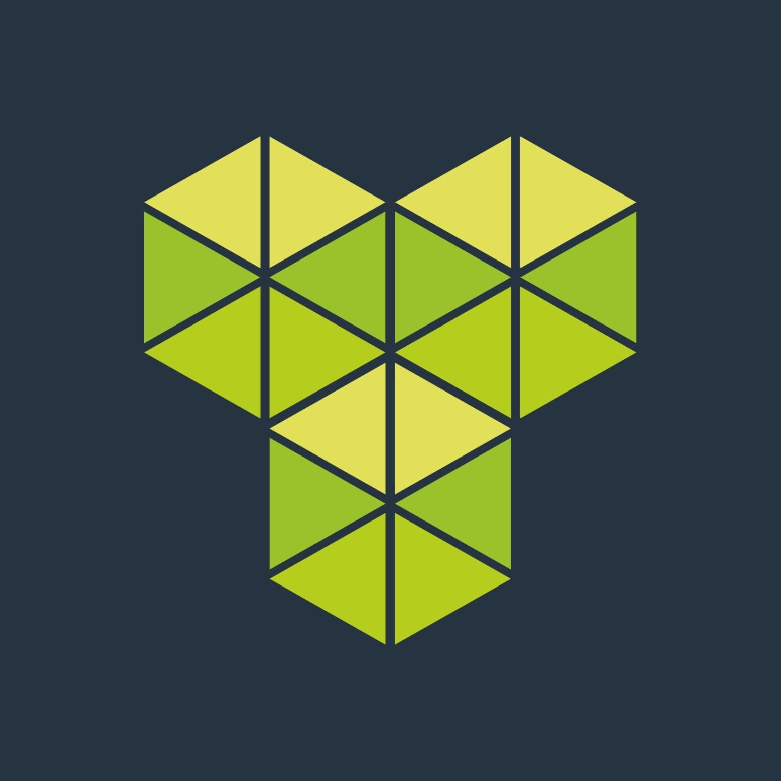 Wellbeing at the bar green graphical image showing green triangles centred on a dark grey background