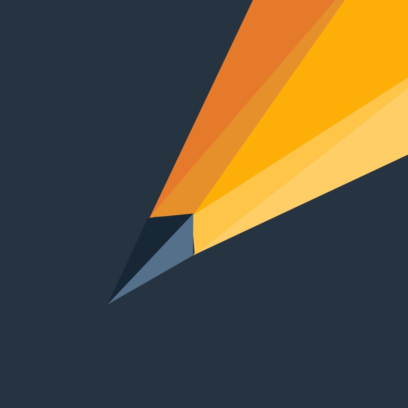 Wellbeing at the bar - graphical pencil made up of yellow and black triangles