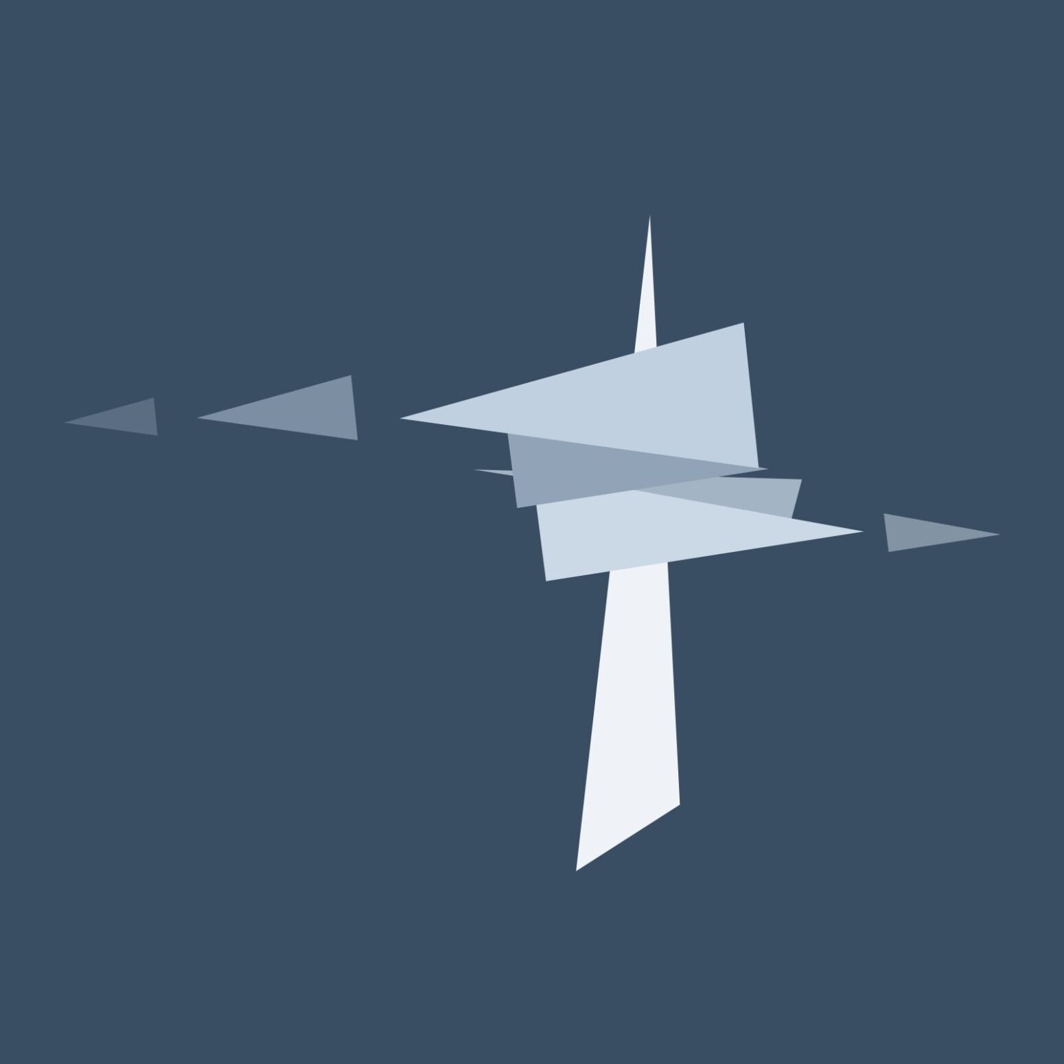 Wellbeing at the bar blue graphical image of white and grey triangles